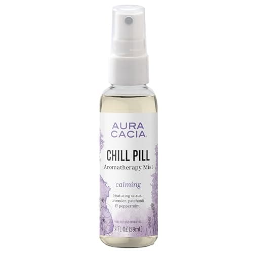 Aura Cacia Chill Pill Aromatherapy Mist — Lavender, Sweet Orange & Patchouli (2 oz × 3)