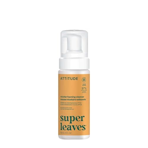 ATTITUDE Micellar Foaming Facial Cleanser EWG Verified Orange Blossom and Eucalyptus 5 fl oz