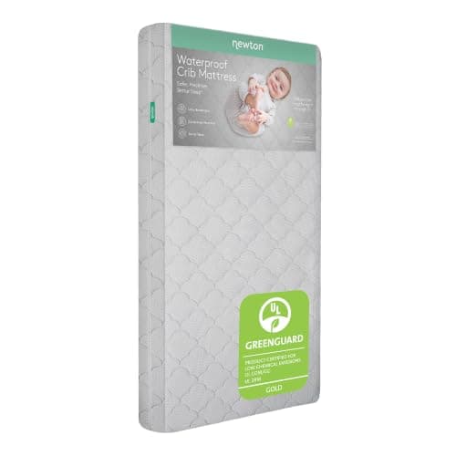 Newton Baby Waterproof Crib Mattress Grey Wovenaire GREENGUARD Gold