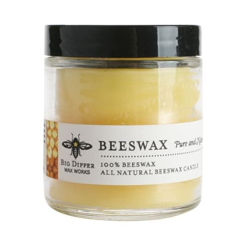 Big Dipper Wax Works Beeswax Aromatherapy Candle, Unscented, 3.2 oz