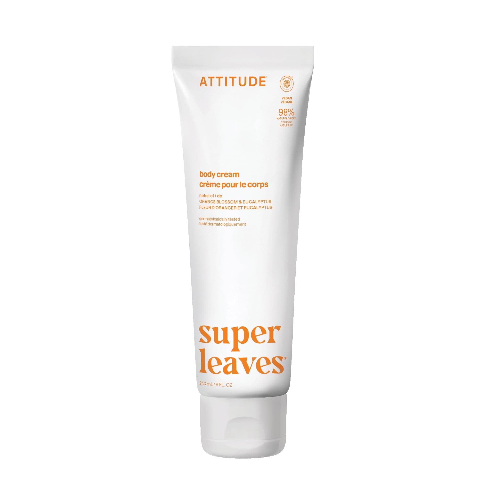 ATTITUDE Body Cream, Orange Leaves, 8 oz