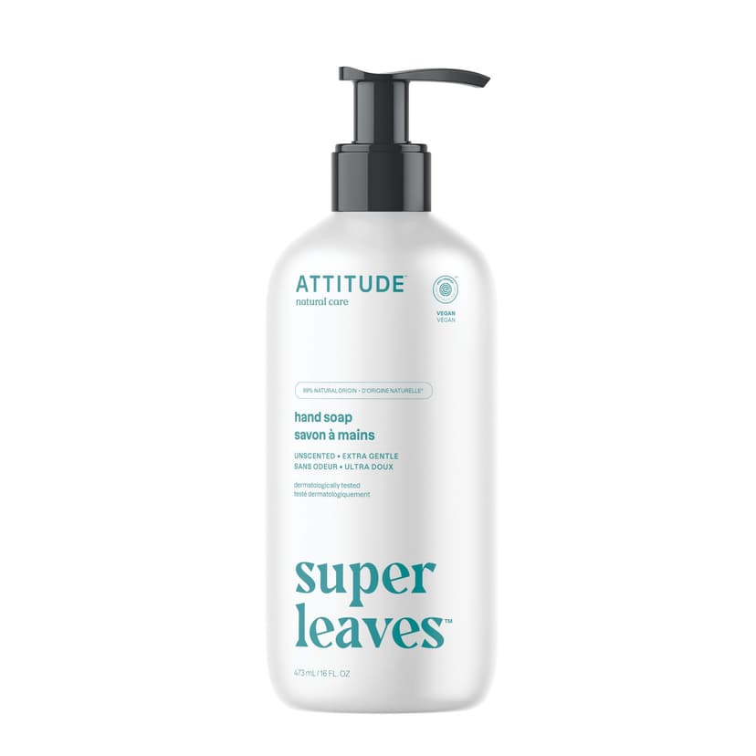 ATTITUDE Liquid Hand Soap, Unscented, 16 oz