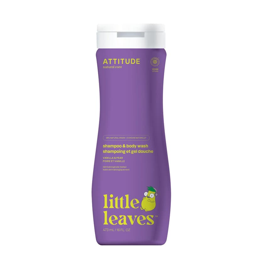 ATTITUDE Shampoo and Body Wash for Kids, Vanilla & Pear