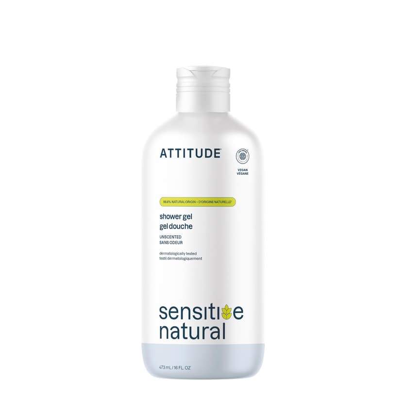 ATTITUDE Sensitive Skin Body Wash, Fragrance Free
