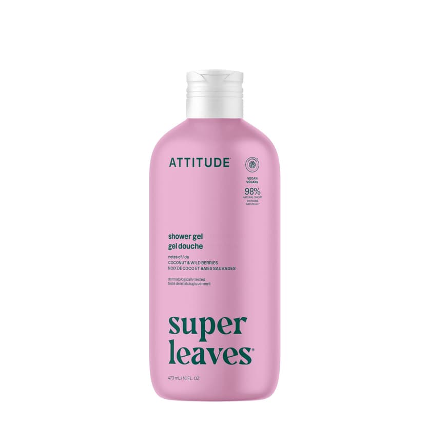 ATTITUDE Body Wash, Coconut & Wild Berries