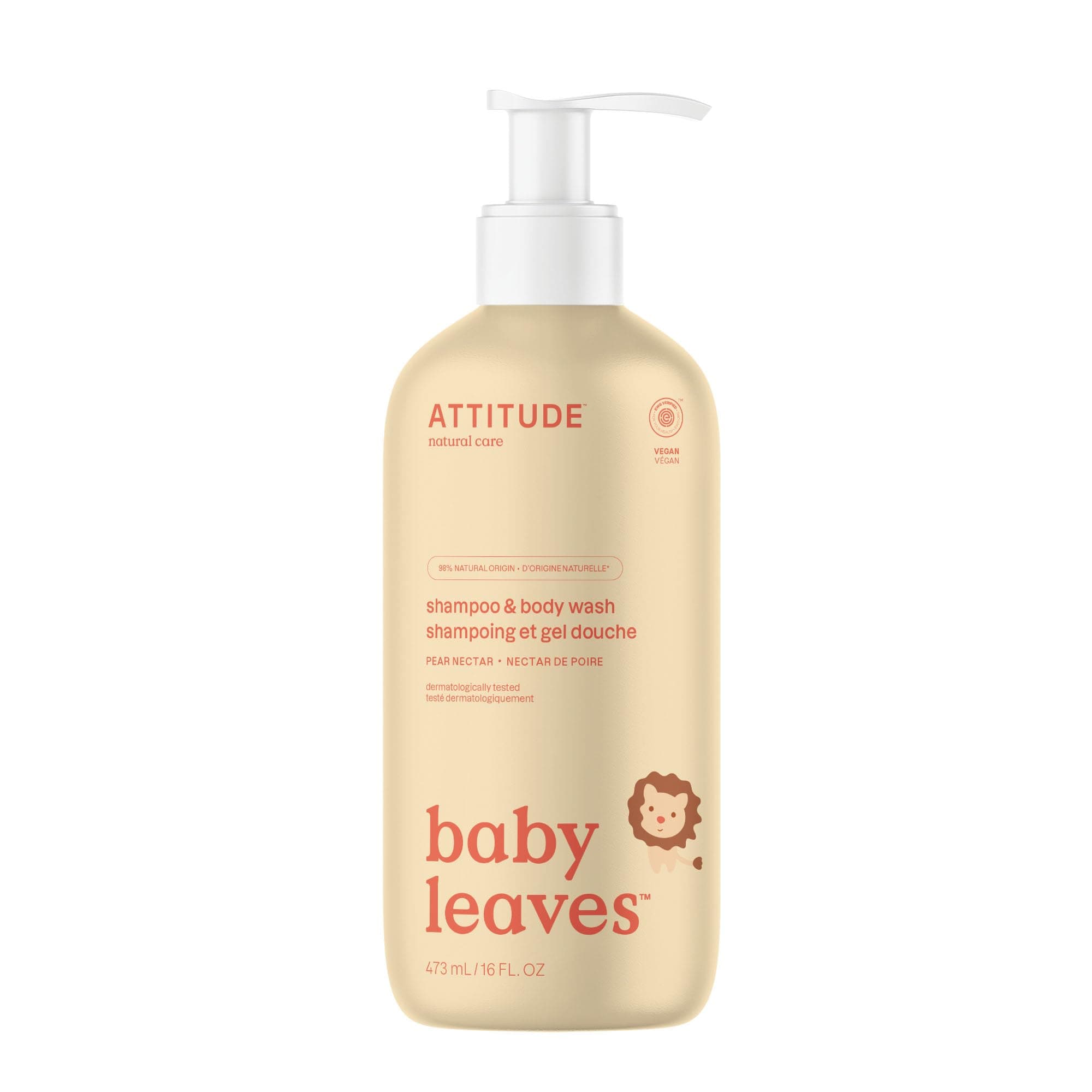 ATTITUDE Baby 2-in-1 Shampoo & Body Wash, Pear Nectar