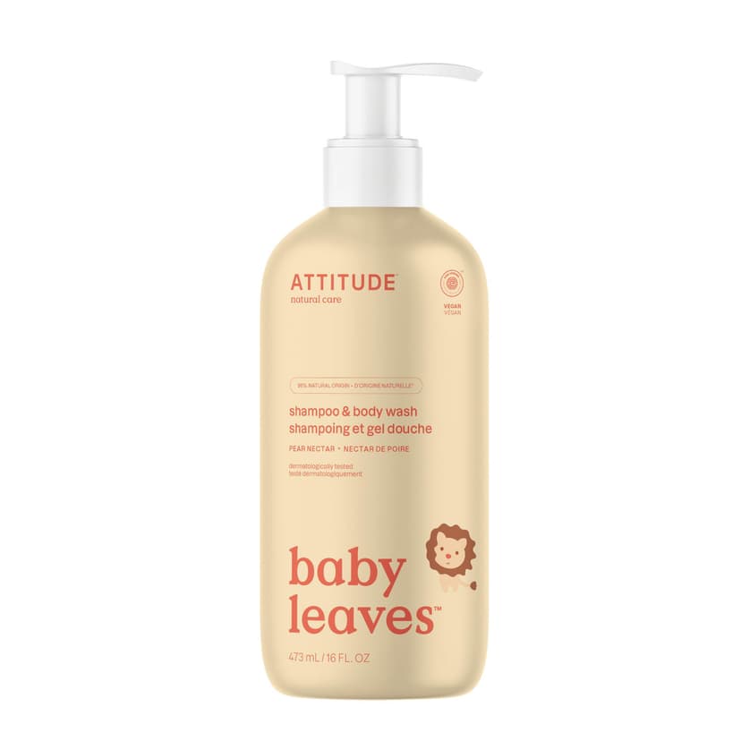 ATTITUDE Baby 2-in-1 Shampoo & Body Wash, Pear Nectar