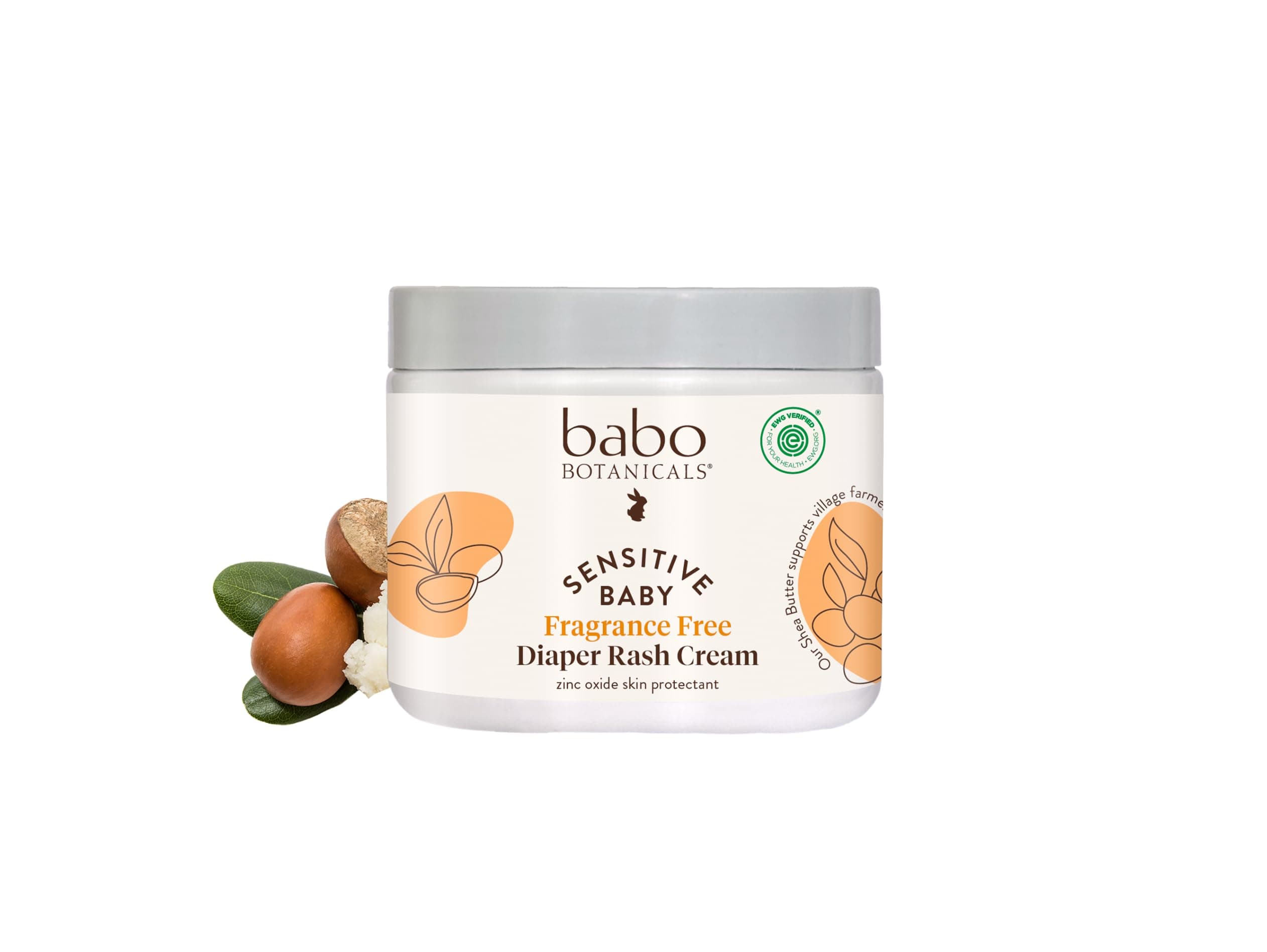 Babo Botanicals Sensitive Baby Fragrance-Free Diaper Cream