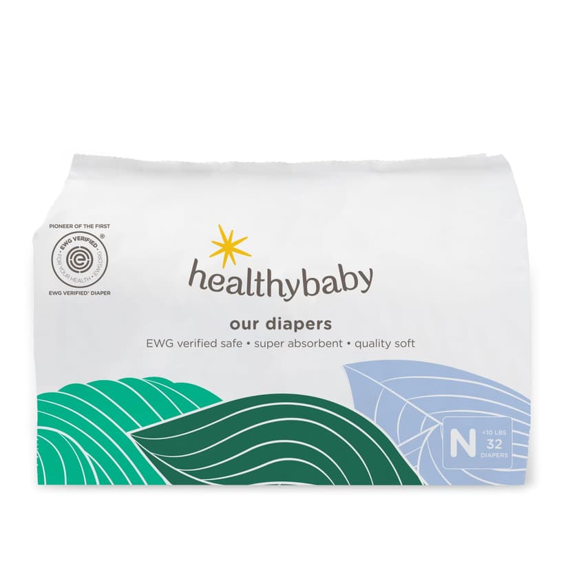 HealthyBaby Disposable Diapers, Newborn (under 10 lbs), 66 count