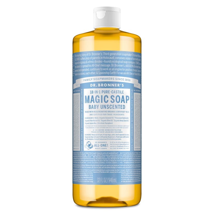 Dr. Bronner's Pure-Castile Liquid Soap, Baby Unscented