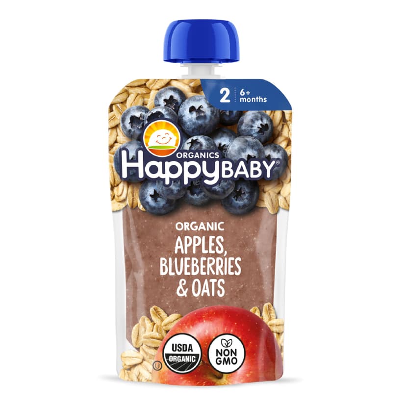 Happy Baby Organics Apples, Blueberries & Oats