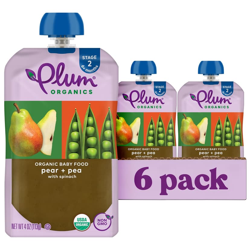 Plum Organics Organic Baby Food, Pumpkin Spinach Chickpea Broccoli