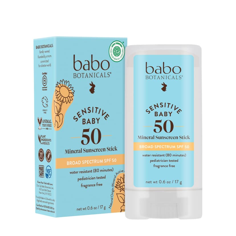 Babo Botanicals Sensitive Baby Mineral Sunscreen Stick SPF 50