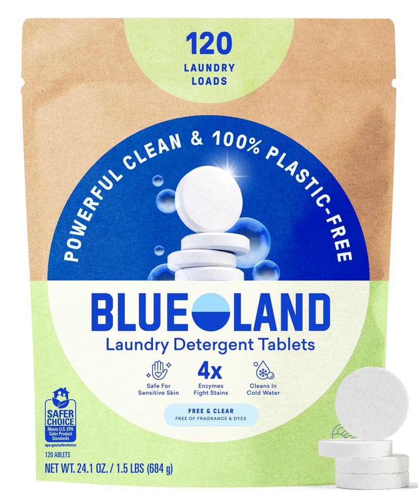 Blueland Laundry Detergent Tablets, Fragrance Free