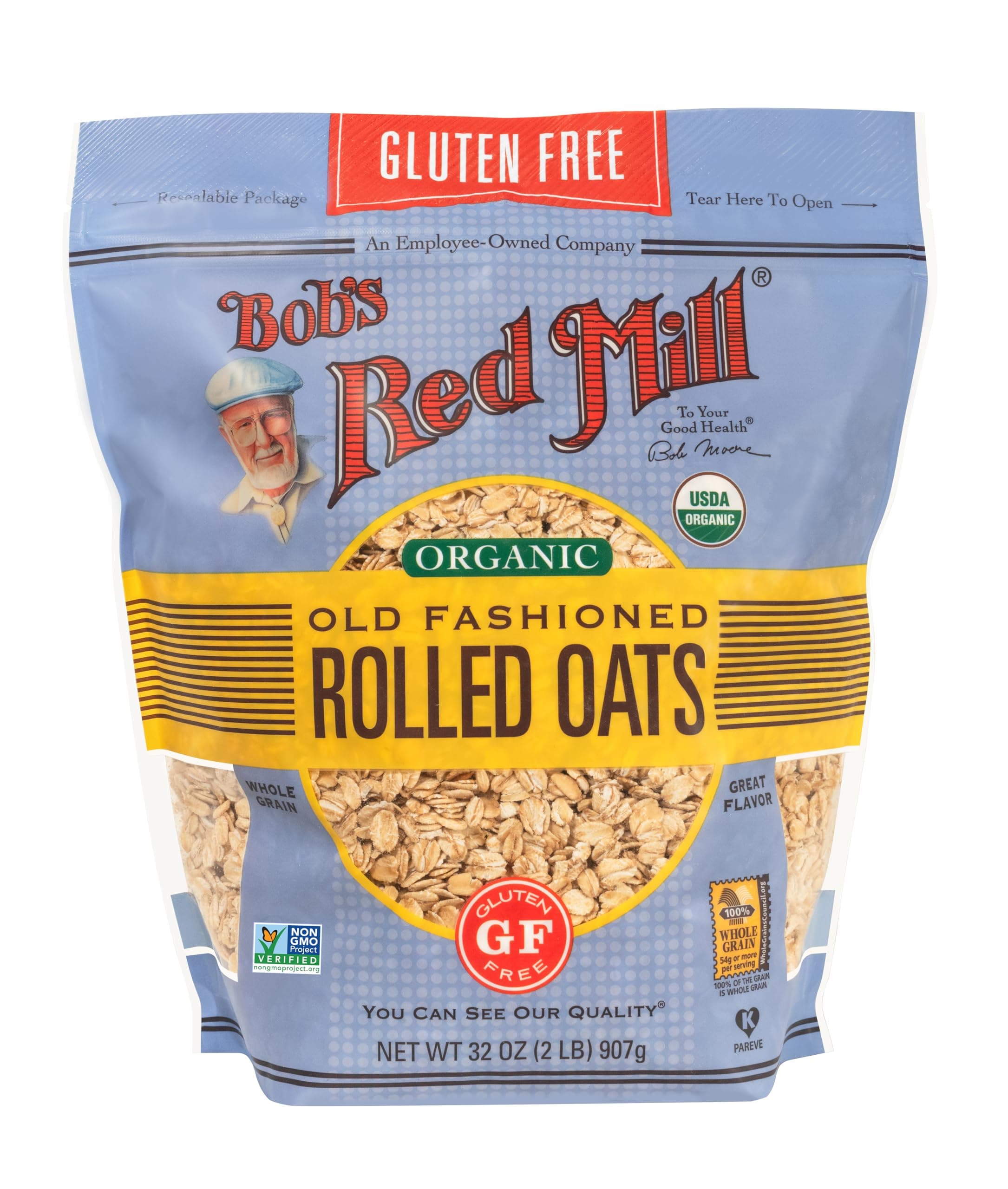 Bob's Red Mill Gluten Free Organic Old Fashioned Rolled Oats, 32 oz