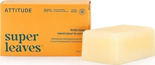 ATTITUDE Body Soap Bar, Orange Blossom & Eucalyptus