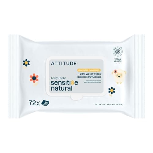 ATTITUDE Baby Wipes, Unscented