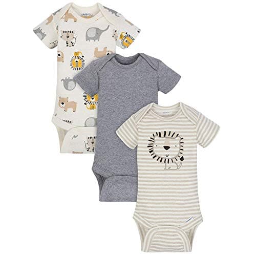 Gerber Baby Boys 3-Pack Organic Cotton Onesies Newborn Bodysuits OEKO-TEX Standard 100 Certified