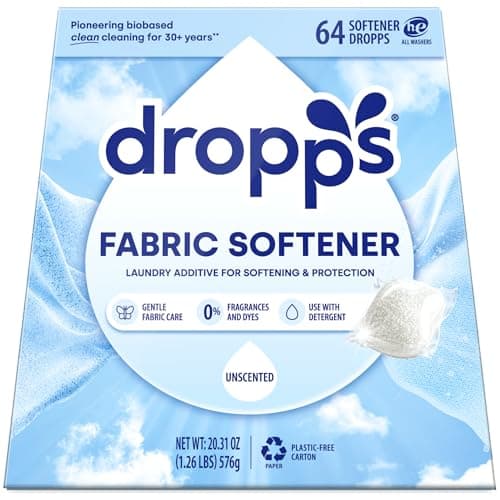 Dropps Fabric Softener Pods, Unscented (64 Count)