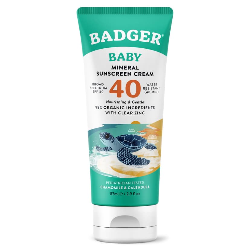 Badger Baby Mineral Sunscreen Cream, SPF 40