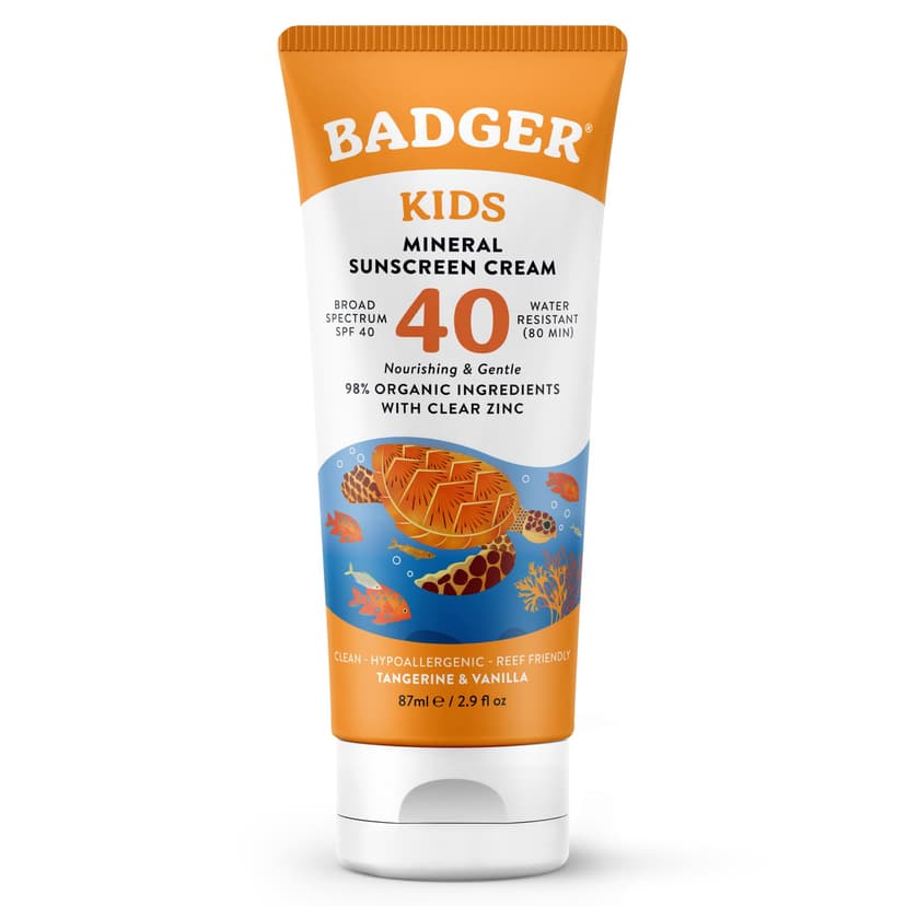 Badger Kids Sport Mineral Sunscreen Cream, SPF 35